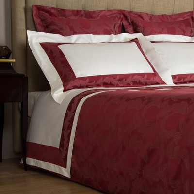 1550 Tax Frette Italian Linens Volute Jacquard King Duvet Cover