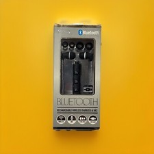 Sentry Bluetooth Rechargeable Wireless Earbuds  Mic, Black, Brand New BT135