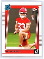 2021 Donruss Football Rated Rookie RC Noah Gray Kansas City Chiefs #309