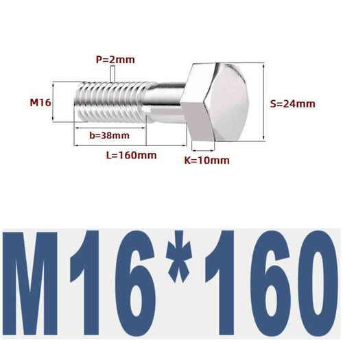 304 Stainless Steel External Hexagonal Half-Thread Screw Extension M6-M27 - Picture 134 of 195
