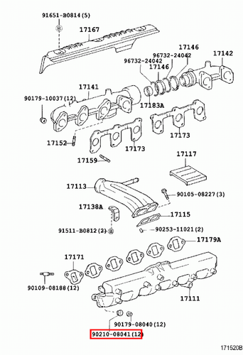 Genuine LandCruiser 80 Series 1HD 1HZ Intake Manifold Rubber Seal Washer x12 - Picture 4 of 20