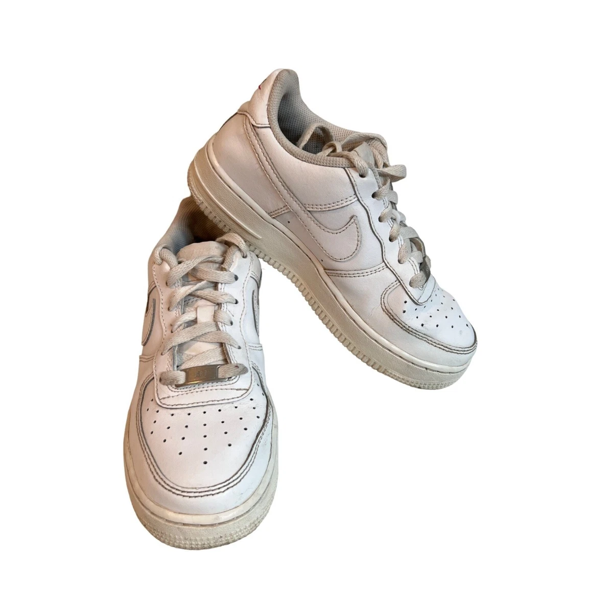 Nike Air Force 1 Low Sneakers Lace Up White Size 4 Youth Womens 5 Shoes