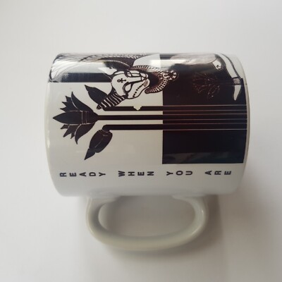Ägyptische Katze Kunst Catdog bereit wenn du bist Keramik Kaffeebecher Tasse schwarz & weiß