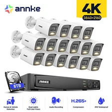 ANNKE 12MP 16CH NVR PoE 4K AI Color Night Security Camera System Audio Recording