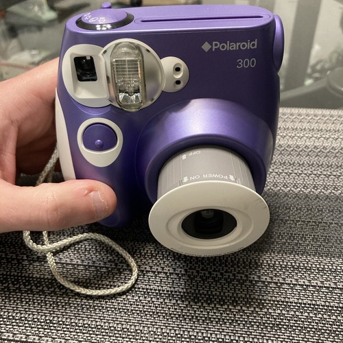 Polaroid 300 Instant Film Camera Purple Vintage Works…. Needs Film And Insert.  - Picture 8 of 11