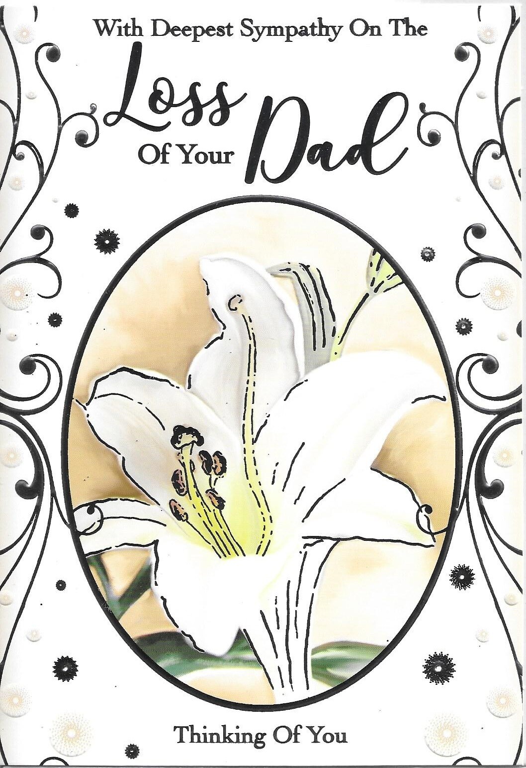 Dad Sympathy card ~ With Deepest Sympathy on the Loss of Your Dad