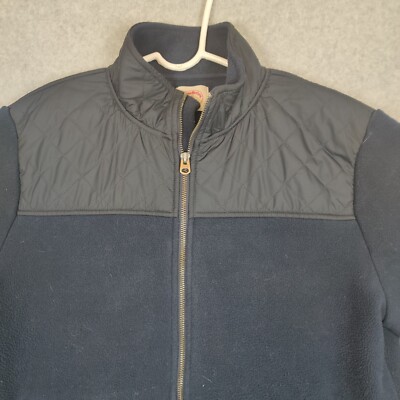Brooks Brothers Red Fleece Men Jacket Medium Solid Blue Full Zip