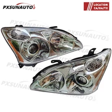 For 2004-2009 Lexus RX330 RX350 RX400h Headlights HeadLamps HID+Halogen Pair