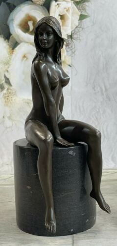 Podpisany oryginalny akt erotyczny Milo naga kobieta z brązu rzeźba posąg figurka - Zdjęcie 1 z 7