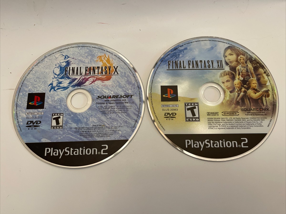 Final Fantasy X and XII (PlayStation 2 PS2) - DISCS ONLY | eBay