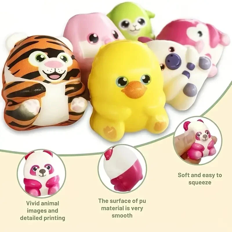 20PCS Squishy Stress Relief Toys Cute Animal Soft PU Foam Squeeze Party Favors - Image 2 of 4