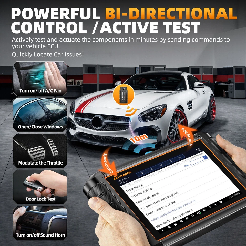 Foxwell NT909 Pro Bidirectional All System OBD2 Diagnostic Scanner ECU Coding - Image 3 of 4