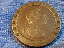 ENGLAND: HUGE THICK 1797  " CARTWHEEL" TWO PENCE VERY FINE PLUS KING GEORGE III
