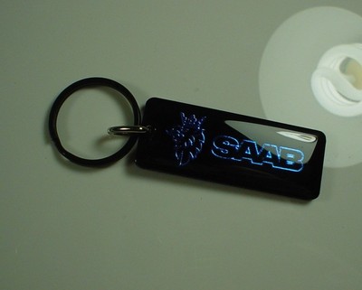 Saab Key Chain Black / Blue 9-3 Sonett 900SE Monte Carlo Quantum Toad Made in US
