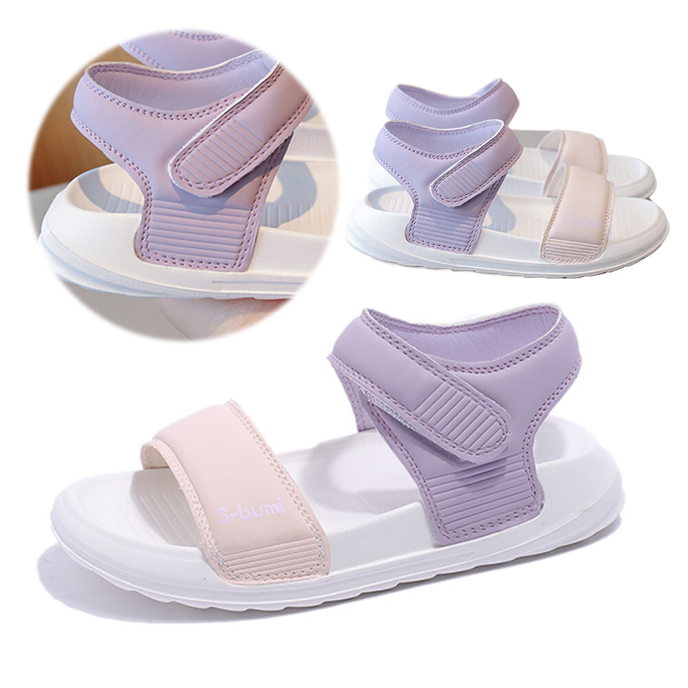 SAOLA Sandali bambini sandali estivi antiscivolo suola morbida punta aperta scarpe basse (viola 36)