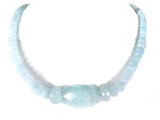 Außergewöhnliche Halskette aus dem Edelstein Aquamarin