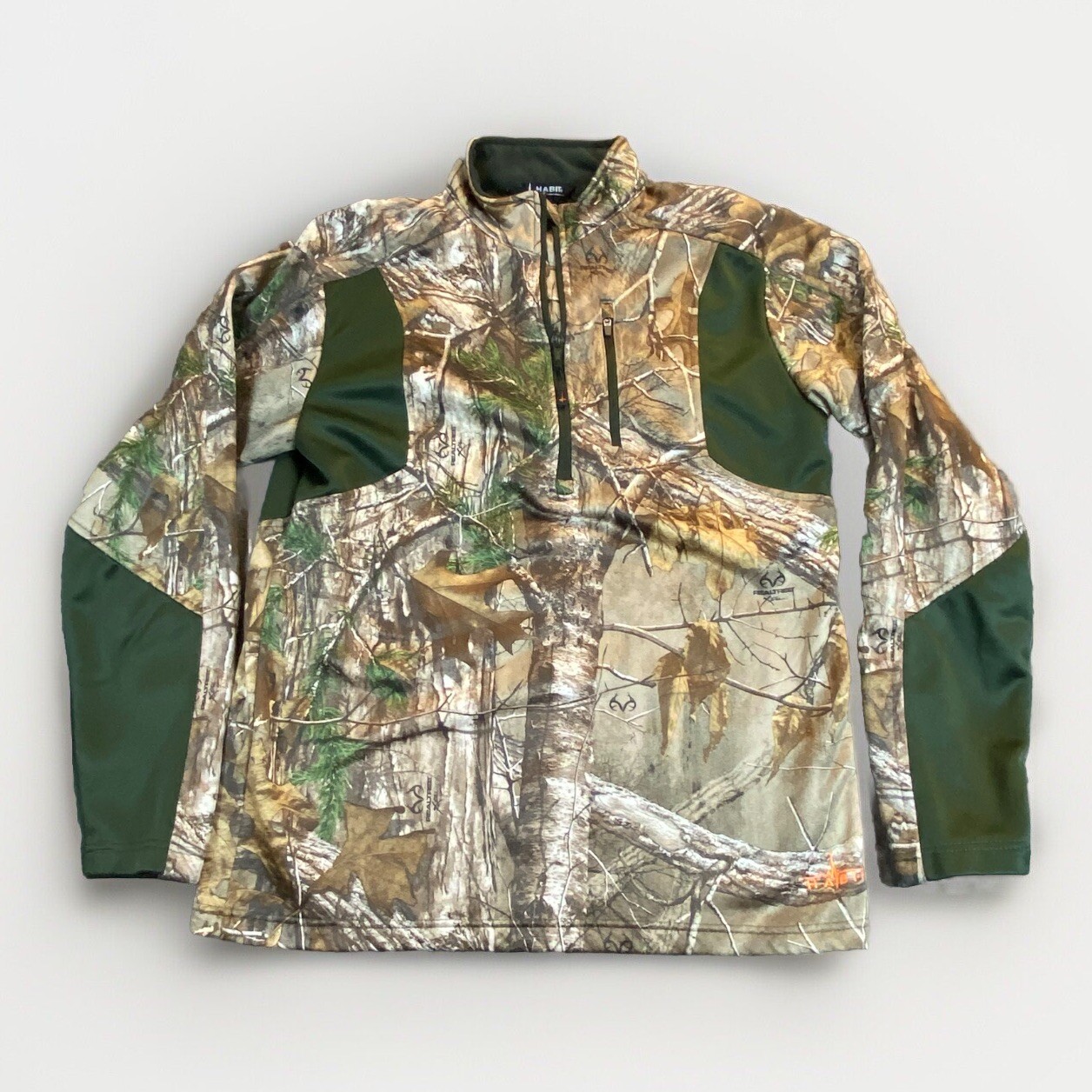 Habit Realtree Xtra Scent Factor Green Camo Camouflage Pullover Top Fleece M
