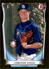 2014 Bowman Draft Picks Black Asia Cameron Varga Tampa Bay Rays #DP57
