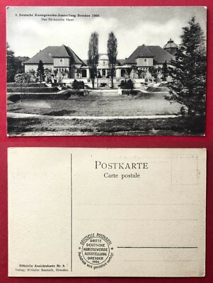 Occasion Postcard Dresden 1906 3rd Arts and Crafts Exhibition The Saxon House (97101