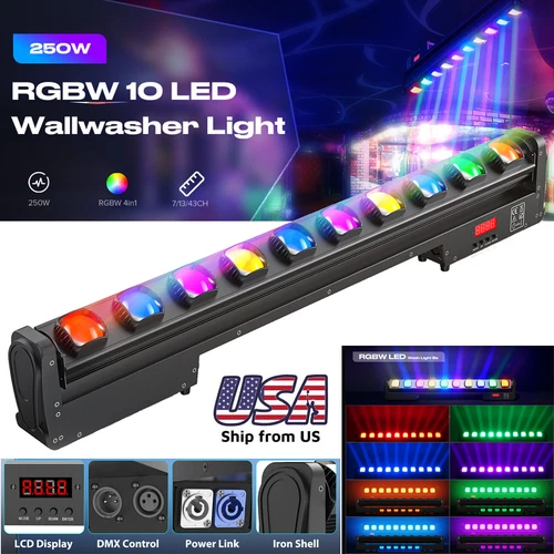 250W Moving Head Light 10LED RGBW Beam Light DMX Disco Party Club Effect Light - Picture 1 of 7