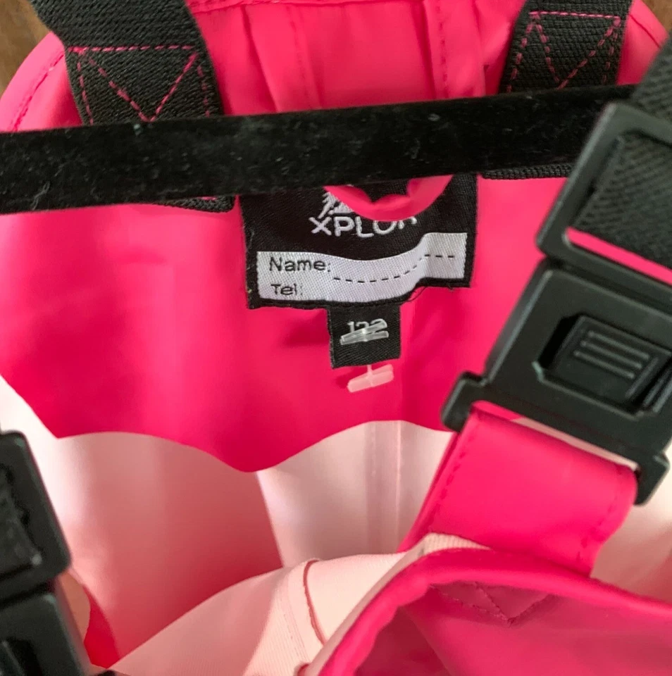 Xplor Girls 6x 7 122 Pink Water Waders Bib Overalls Fishing Wading Outdoor - Image 3 of 4