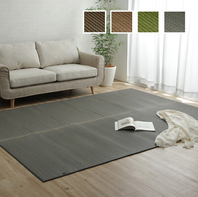 IKEHIKO Tatami mat Japanese rush grass Rug Non-slip Carpet Plain Igusa mat 2303
