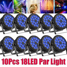 10pcs RGBW LED Par Can Stage Light DMX DJ Beam Spot Strobe Lighting Party Disco