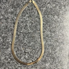 Reversible Herringbone Necklace Real Solid Sterling Silver 925 Canada Gold Overl