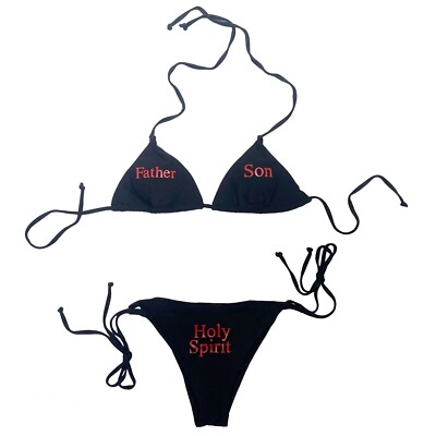 Holy Trinity Bikini Set Father Son Holy Spirit - Black All Sizes