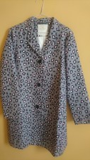 Kate Spade Grey Animal Print Coat Size M