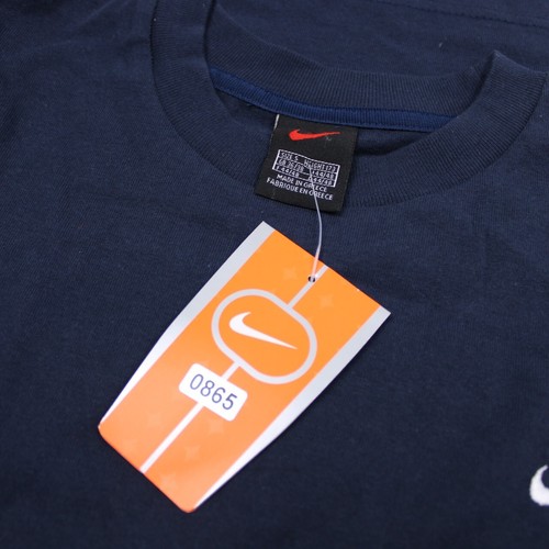 Nike T-Shirt Vintage Sommer Shirt Kurzarm Marineblau Weiß Solo Swoosh Neu - Bild 3 von 5