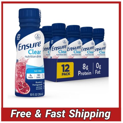 Ensure Liquid Clear Nutrition Drink, Mixed Fruit, Fat Free, 10 Fl Oz(12 Pack)