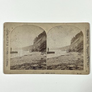 Stereoview Stereoscope Card Lake Shore Bluff Milwaukee Vicinity JC Iversen 1880s