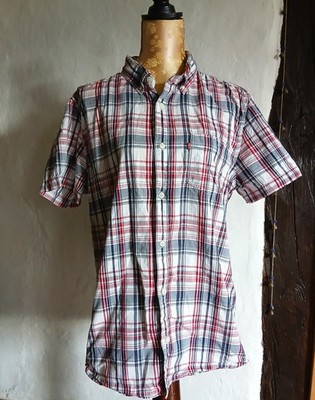 Levis Kurzarm Hemd   Gr. XL   Modern Fit   blau/rot/weiss kariert