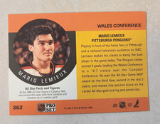 #362  Mario LEMIEUX 1989-90 All Star Game Pro Set Pittsburgh Penguins