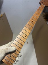 New 4 string 20 Frets Roasted Flame Maple 30inch short scale Bass Guitar Neck