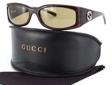 Gucci Sunglasses GG 2526/S AD8 54-17 120 Brown Pattern Luxury Vintage Italy