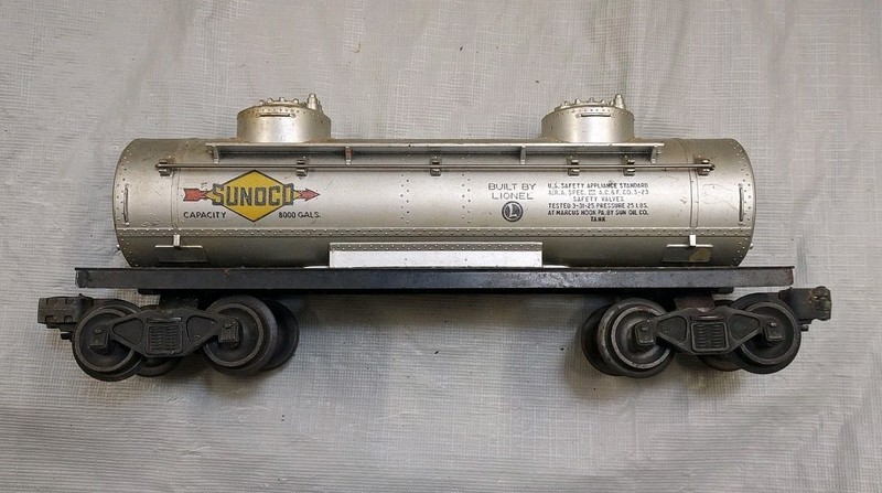 Lionel Sunoco Tank Car O27 Gauge Model Train Freight Rolling Stock Vintage