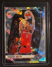 Shakira Austin 2024 Panini Prizm WNBA Silver Cracked Ice #134 Mystics