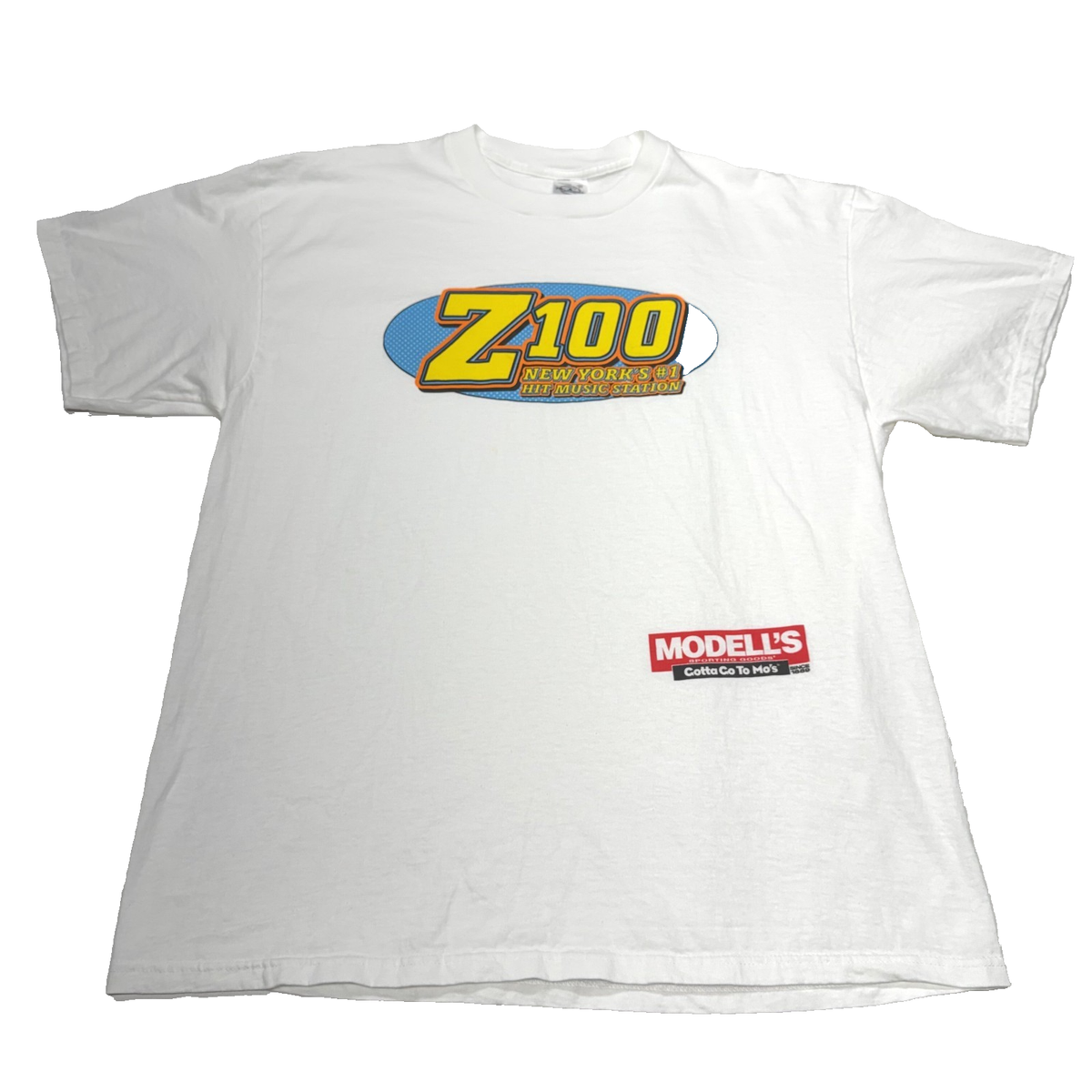 Vintage Z100 Radio Tee Shirt Mens XL White New York Modells Music