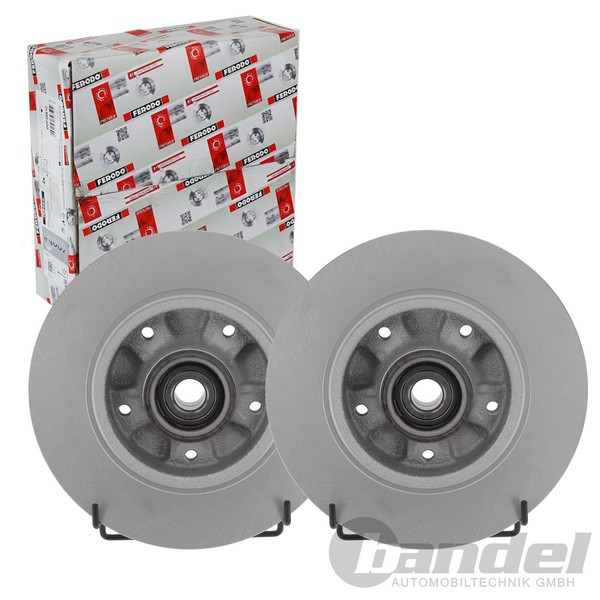 2X Ferodo 260Mm Bremsscheiben Voll Hinten Passend FüR Renault Megane | DDF2824C--image
