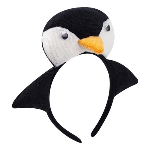 Cerchietto a forma di pinguino per bambini adulti accessorio per capelli carino copricapo 3D - Foto 5 di 22