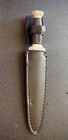 Medium Dual Edge Unbranded Dagger Stainless Steel Blade With Leather Sheath ￼ — photo 2
