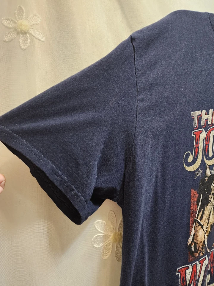 American Classics 2X Camiseta Azul Marino John Wayne El Duque Retro Vaquero Rústico Foto 3 de 4