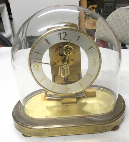 Vintage Kieninger & Obergfell 6 Jewel Electromagnetic Domed Clock - Not Working