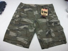NWT Vintage Men's Plugg Rustic Camo Cargo Shorts - Size 38 Hard to find Item
