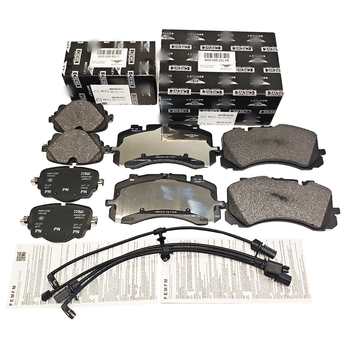 Bentley Bentayga 2017-2025 FRONT Brake pad P/N 4M0698151BN