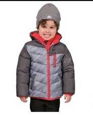 Snozu Kids' Jacket with Hat , size 6, color gray/red. NEW