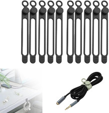 Silicone Cable Ties, Data Cable Organizer Reusable Cable Management Organizer, M