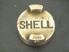 VINTAGE SHELL 2 GALLON PETROL CAN BRASS LID